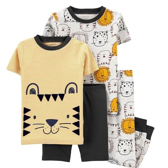 CARTER'S Baby Boy 24M 4-Piece Cotton Mix and Match Pajama Set - Picture 2 of 4